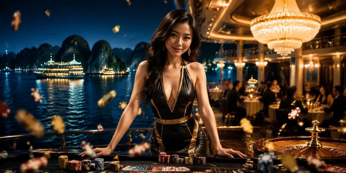 Người dùng tại vịnh Hạ Long theo dõi cược thể thao và giao dịch tài chính trên điện thoại