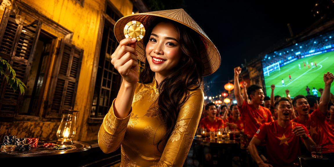 Người dùng đội nón lá tại Hội An đặt cược thể thao qua điện thoại di động