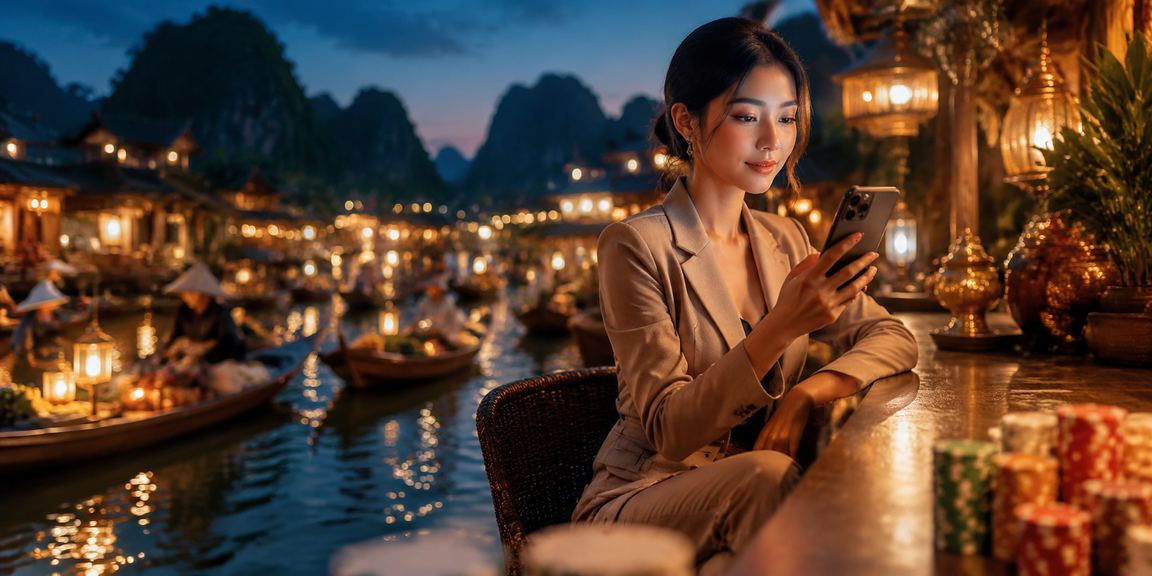 Người dùng Ninh Bình sử dụng điện thoại di động để truy cập casino trực tuyến và kiểm tra giao dịch